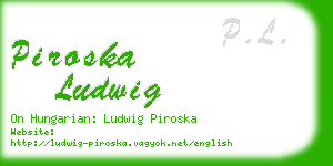 piroska ludwig business card